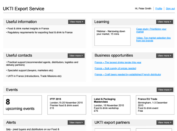 A proof of concept to show businesses at Export Week in London and Manchester