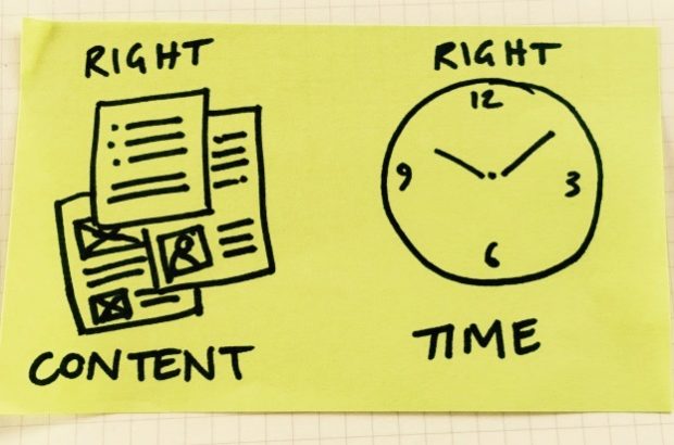 post it - "right content - right time"