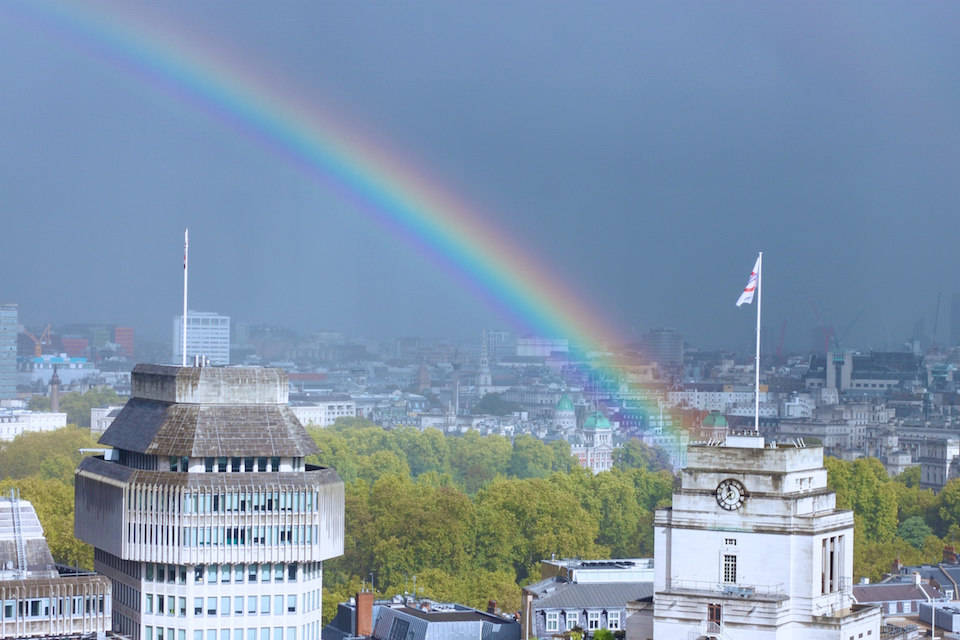 Rainbow over London