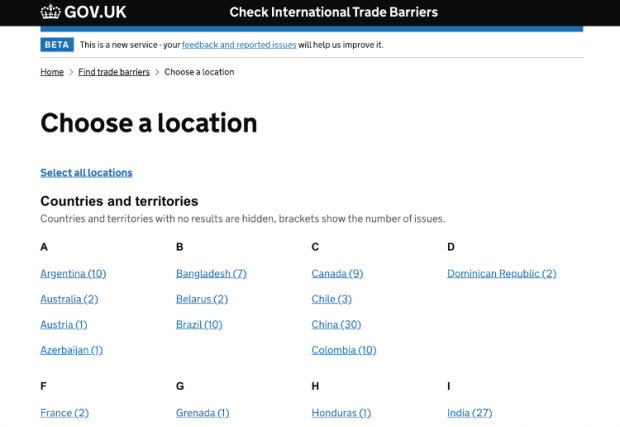 The check for barriers to trading service