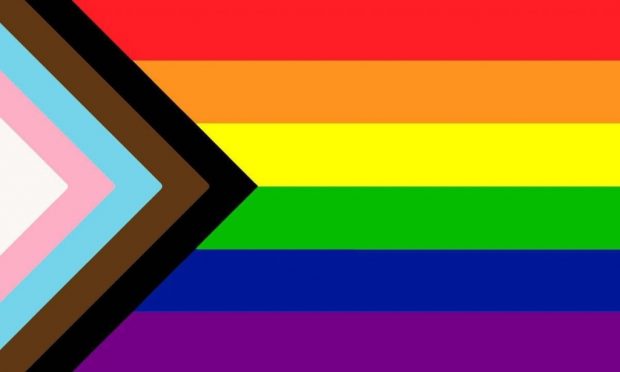 A picture of the modern pride flag