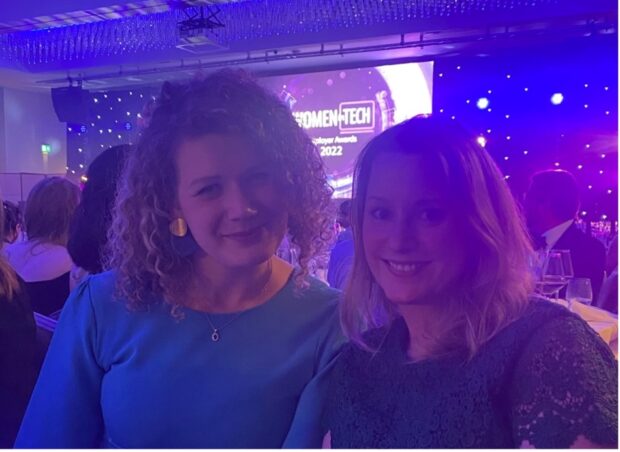 Miranda and Anais at the Women in Tech Awards ceremony