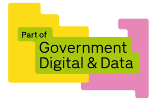 Badge saying "Part of Government Digital and Data"