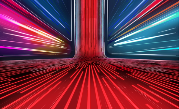 Lines of energy representing a Union Jack